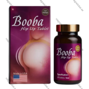 Booba Hip Up Tablets purple box and bottle - Female hip enhancement supplement
