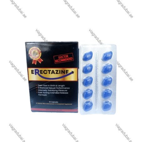 Erectazine blue capsules blister and box - Male enhancement supplement