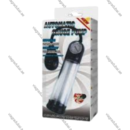 Electric Men Penis Gauge Pump with pressure gauge and box - Vacuum enlargement pump