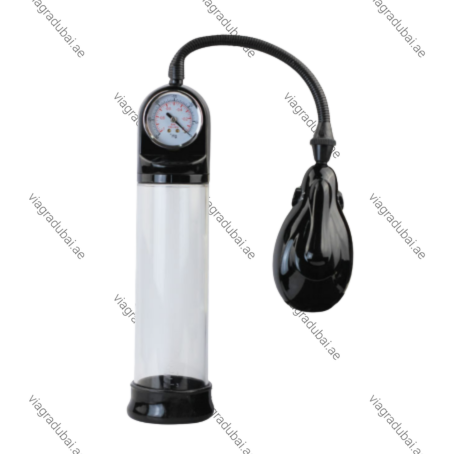 Electric Men Penis Gauge Pump with pressure gauge and box - Vacuum enlargement pump