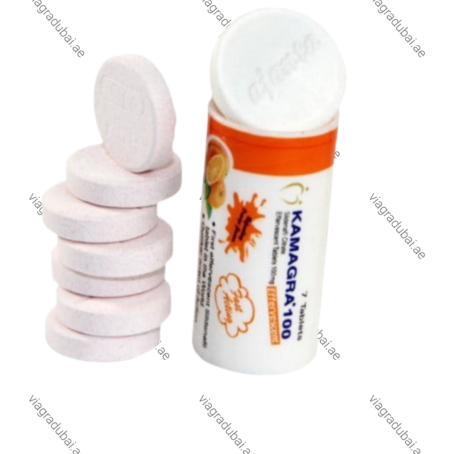 Kamagra Effervescent orange tube and pink tablets - Sildenafil effervescent pills