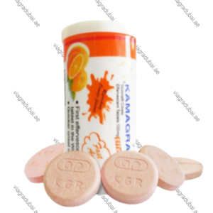 Kamagra Effervescent orange tube and pink tablets - Sildenafil effervescent pills