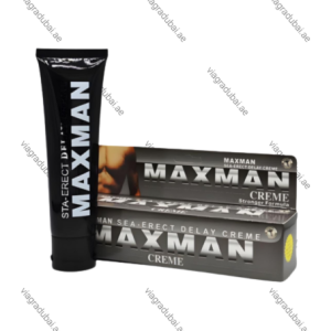 Maxman Delay Cream black tube and box - Male performance delay cream