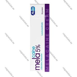 Melacaine 5% Cream white and purple tube - Local anesthetic cream