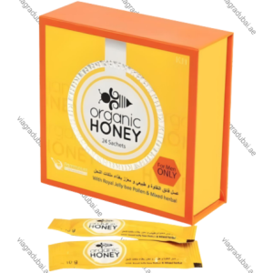 Organic Honey for Men yellow box with sachets - Royal honey male vitality supplement