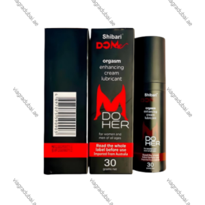 Shibari DoHer Orgasm Enhancing Cream Lubricant box and bottle - Female pleasure cream