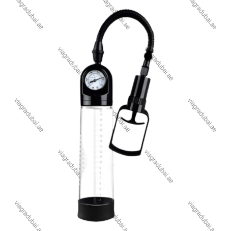 PowerUp Penis Pump clear cylinder with gauge and box - Male enlargement vacuum pump