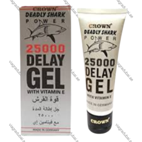 Deadly Shark 25000 Delay Gel white tube and box - Male delay gel