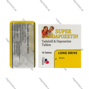 Super Dapoxetin Tablets box and blister - Tadalafil & Dapoxetine combo