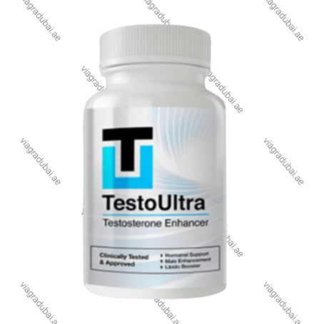 TestoUltra Testosterone Enhancer white bottle - Male hormone booster capsules