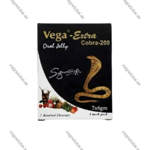Vega Extra Cobra 200mg Oral Jelly black box - Strong Sildenafil oral jelly